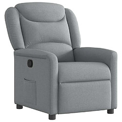 vidaXL Fauteuil inclinable Gris clair Tissu