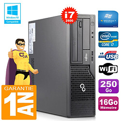 PC Fujitsu Esprimo E500 E85+ SFF Core I7-2600 RAM 16Go Disque 250 Go Wifi W7 - Occasion