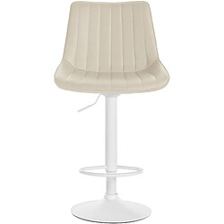 Avis Non Tabouret de bar Toni simili cuir blanc