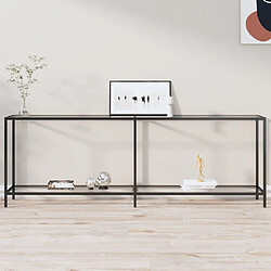 vidaXL Table console Transparent 220x35x75,5 cm Verre trempé