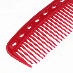 Avis Salon De Coiffure En Plastique Poignée Antistatique Large Dent Peigne À Cheveux Rouge