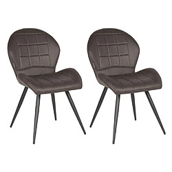 LABEL51 Chaises à manger lot de 2 Sil 51x64x87 cm anthracite