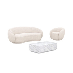 Rendez Vous Deco Pack Izaé canapé, fauteuil et table basse 4 personnes