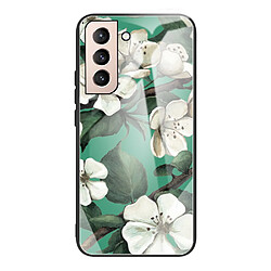 Coque en TPU antichoc fleur blanche pour votre Samsung Galaxy S22 Plus