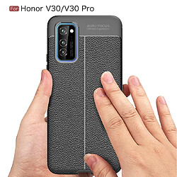 Acheter Wewoo Coque Pour Huawei Honor V30 / V30 Pro Litchi Texture TPU Antichoc Case Noir