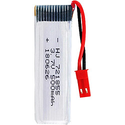 Batteries Lipo rechargeables 3.7V 500mAh pour drones RC | Compatible avec UDI U817, WLtoys V959, Radiofly Space Kondor Drone | Ensemble de 2 pièces, argent