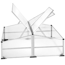 Helloshop26 Mini serre de jardin aluminium 102 x 102 cm polycarbonate 1608023 pas cher