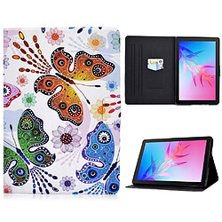 Etui en PU anti-chocs avec support pour Huawei Enjoy Tablet 2 10.1/MatePad T 10S 10.1 pouces/T 10/X6 9.7 pouces - Grand papillon