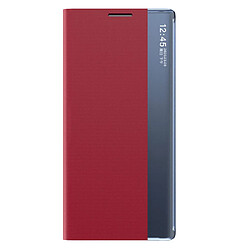 Coque en TPU + PU auto-absorbé avec support rouge pour votre Samsung Galaxy S22 Plus