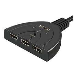 Avis 4K, Commutateur HDMI a 3-Port Separateur HDMI Commutateur HDMI prend en charge 4K - Full HD1080p - 3D avec cable a grande vitesse