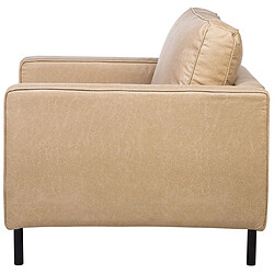 Acheter Beliani Fauteuil SAVALEN Cuir PU Beige