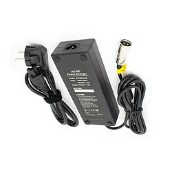 vhbw 220V Chargeur d'alimentation 100W pour batteries e-Bike, Pedelec, vélo électrique avec connecteur 3Pin-XLR.