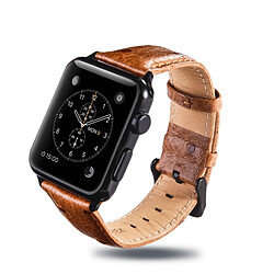 Avis Wewoo Bande de montre-bracelet en cuir véritable pour Apple Watch série 3 & 2 & 1 38mm marron foncé