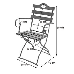 Acheter Mendler 2x chaise de jardin à bière HWC-J40, chaise de jardin, qualité gastro acacia certifié MVG ~ couleur naturelle