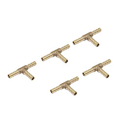 5 pcs en laiton t type menuisier tuyau de jointure menuisier té connecteur air eau gaz 6mm pas cher