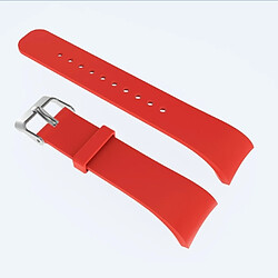 Wewoo Bracelet de montre en cuir couleur unie pour Galaxy Gear Fit2 R360 (rouge melon)