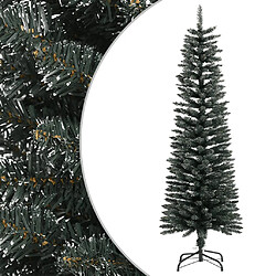 vidaXL Sapin de Noël artificiel mince avec support Vert 150 cm PVC