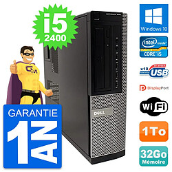 PC Dell OptiPlex 990 DT Intel i5-2400 RAM 32Go Disque Dur 1To Windows 10 Wifi - Occasion