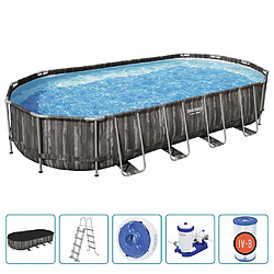 Bestway Ensemble de piscine ovale 7,32x3,66x1,22 m