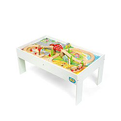 Bigjigs Rail Ensemble Train et Table - 50 Pièces