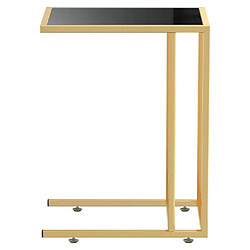 Avis vidaXL Table d'appoint pour ordinateur Noir 50x35x65 cm Verre trempé