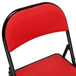 Chaise visiteur / Chaise de conférence / Pliante TUDELA Similicuir Rouge hjh OFFICE pas cher