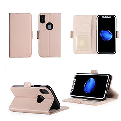 Apple iPhone X 5.8 pouces : Housse Portefeuille luxe beige Style Cuir avec stand - Etui crème coque de protection iPhoneX (iPhone Ten / 10 ans) avec porte cartes - Accessoires pochette XEPTIO : Exceptional case