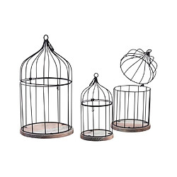 Aubry Gaspard Cages en métal laqué et bois (Lot de 3).