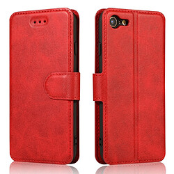 Etui en PU + TPU avec support rouge pour votre Apple iPhone SE (2nd Generation)/8/7