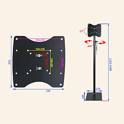 Wewoo Support Meuble pour téléviseur universel réglable à 360 degrés avec rotation de 14 à 42 pouces pas cher