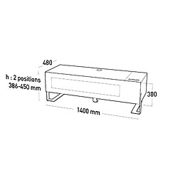 ERARD Group Meuble tv pour écran 30 à 55 + trappe - 037400 - ERARD pas cher