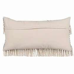 BigBuy Home Coussin Coton Noir Beige 30 x 60 cm