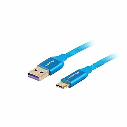 Câble USB A vers USB C Lanberg CA-USBO-21CU-0005-BL Bleu 50 cm 0,5 m