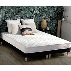 Idliterie Ensemble Matelas accueil Latex 3 zones INITIAL - Bi Confort Mousse & Latex + Sommier - Made in France