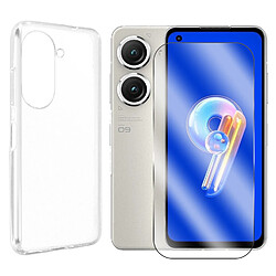 Coque souple transparente + Lot de 2 verre trempé pour Asus Zenfone 9 5G 5.9" - Visiodirect -