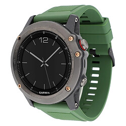 Bracelet en silicone 22mm souple avec boucle noire vert armé pour votre Garmin Fenix 5/5 Plus