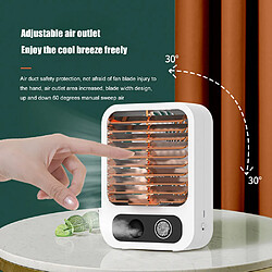 Acheter Ventilateur Humidificateur d'Air Portable 2 en 1 Mini Ventilateur de Refroidissement d'Air Électrique de Bureau Rechargeable par USB pour Voiture de Chambre à Coucher de Bureau