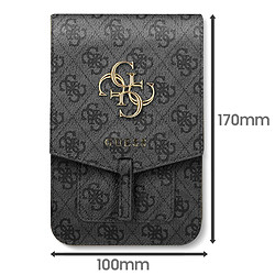 Guess Maroquinerie Pochette Smartphone Imprimé avec Bandoulière Porte-cartes Logo 4G Guess gris pas cher