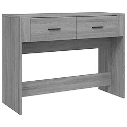 vidaXL Table console Sonoma gris 100x39x75 cm Bois d'ingénierie