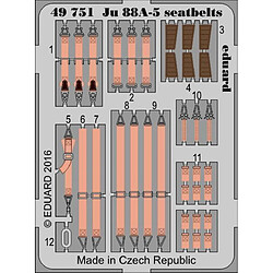 Ju 88A-5 seatbelts for ICM - 1:48e - Eduard Accessories