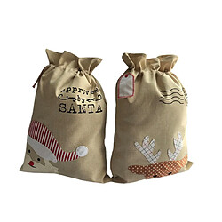 C271 2PCS Sac à fruits de Noël Sac à fruits de Noël Sac Elk Horn Ancien Linge Linge Poche Sac De Noël Sac à dos Sac à-cadeau Candy Sac-cadeau