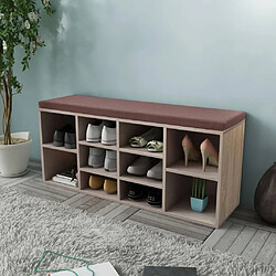 Maison Chic Banc de rangement | Meuble de rangement d'Entrée | Coffres d'Intérieur à chaussures 10 compartiments Couleur chêne -MN43434