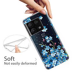 Coque en TPU anti-chocs, fleurs bleues pour votre OnePlus 10 Pro