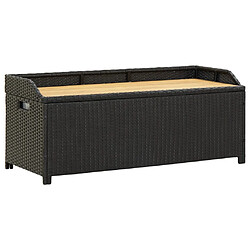 Maison Chic Banc de rangement | Meuble de rangement d'Entrée | Coffres d'Intérieur de jardin 120 cm Résine tressée Noir -MN23513