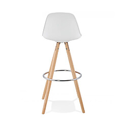 Kokoon Design Tabouret de bar design ANAU WHITE 42x43x95 cm pas cher