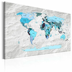 Paris Prix Tableau Imprimé World Map : Blue Pilgrimages 40 x 60 cm