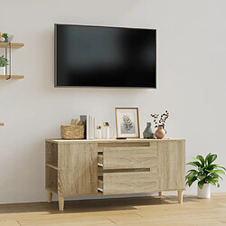 Maison Chic Meuble TV scandinave - Banc TV pour salon Chêne sonoma 102x44,5x50 cm Bois d'ingénierie -MN89840