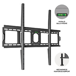 Avis ONKRON Support Mural TV 55 Pouces - 100 Pouces Ecran & TV, Accroche Television Mural Poids de 75 kg Support TV Mural Fixe avec VESA 75x75 - VESA 800x600/Fixation Television Murale Universel UF4-B Noir