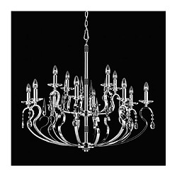 Lumière Chandelier sans abats jours Rhinestone Noir,bronze 18 ampoules 94cm