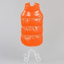 Puppy Dog Cat Chaud Rembourré Coat Down Jacket Vest Vêtements Apparel Orange L